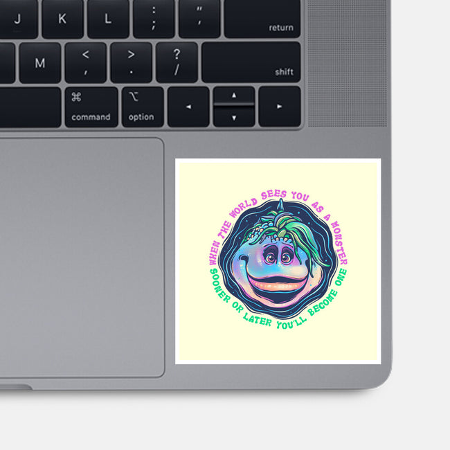 Becoming A Monster-None-Glossy-Sticker-glitchygorilla
