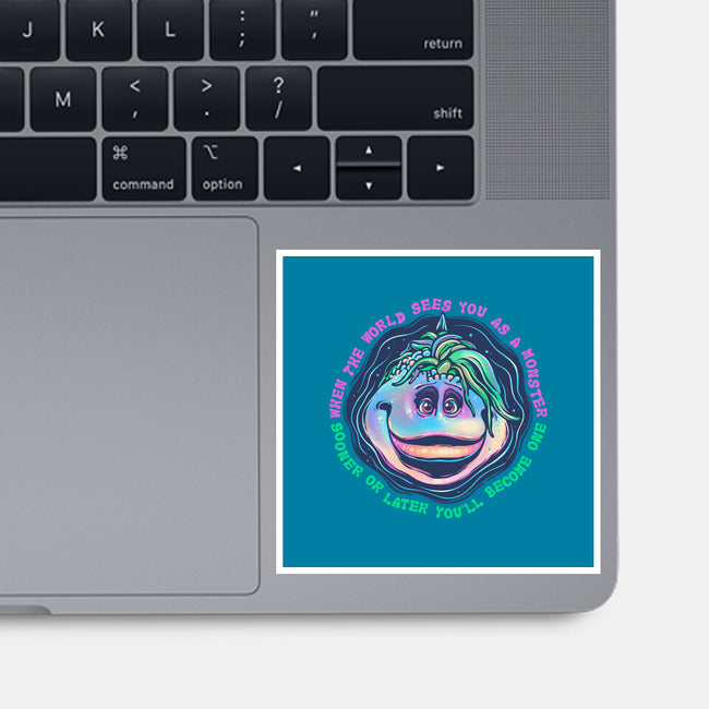 Becoming A Monster-None-Glossy-Sticker-glitchygorilla