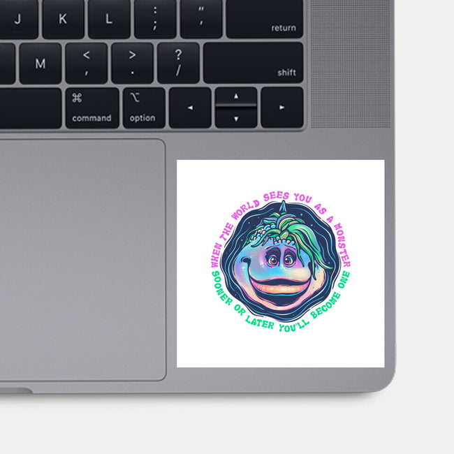 Becoming A Monster-None-Glossy-Sticker-glitchygorilla