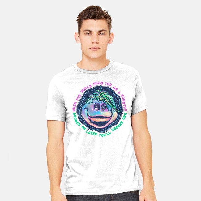 Becoming A Monster-Mens-Heavyweight-Tee-glitchygorilla