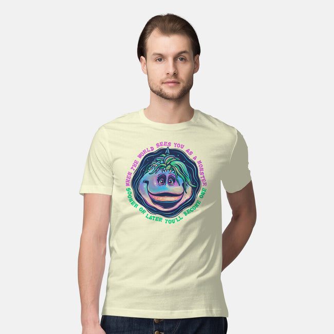 Becoming A Monster-Mens-Premium-Tee-glitchygorilla