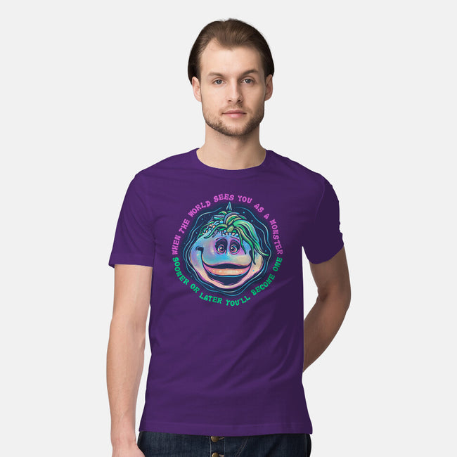 Becoming A Monster-Mens-Premium-Tee-glitchygorilla