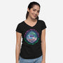 Becoming A Monster-Womens-V-Neck-Tee-glitchygorilla