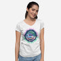 Becoming A Monster-Womens-V-Neck-Tee-glitchygorilla
