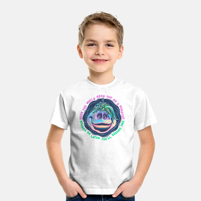 Becoming A Monster-Youth-Basic-Tee-glitchygorilla