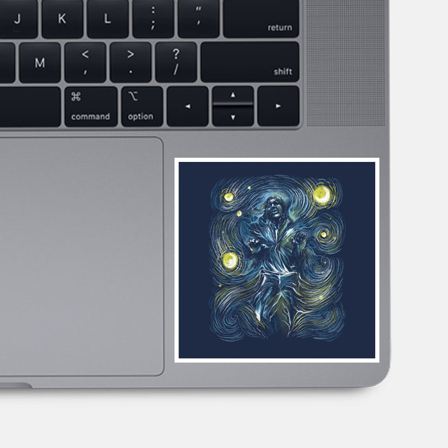 Starry Carbonite-None-Glossy-Sticker-zascanauta