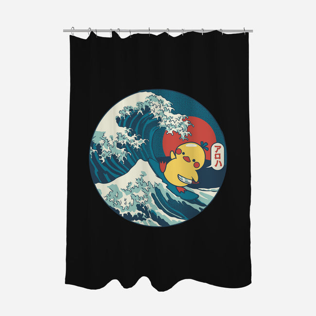 Kanagawa Violence Rubber Duck-None-Polyester-Shower Curtain-tobefonseca