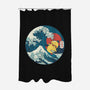 Kanagawa Violence Rubber Duck-None-Polyester-Shower Curtain-tobefonseca