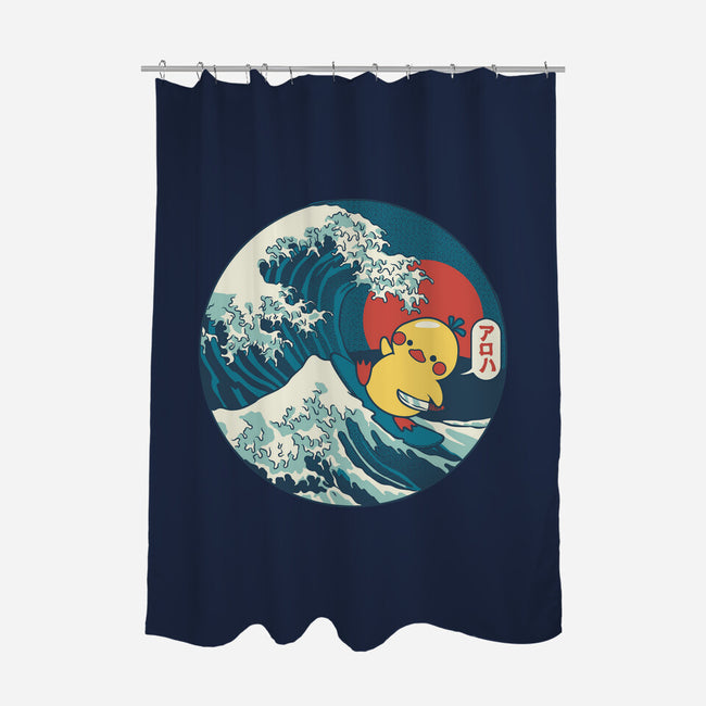 Kanagawa Violence Rubber Duck-None-Polyester-Shower Curtain-tobefonseca
