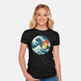 Kanagawa Violence Rubber Duck-Womens-Fitted-Tee-tobefonseca
