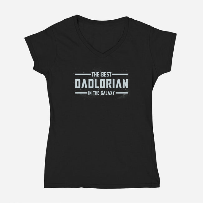 The Best Dadlorian In The Galaxy-Womens-V-Neck-Tee-tobefonseca