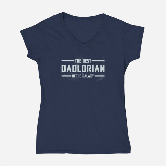 The Best Dadlorian In The Galaxy-Womens-V-Neck-Tee-tobefonseca