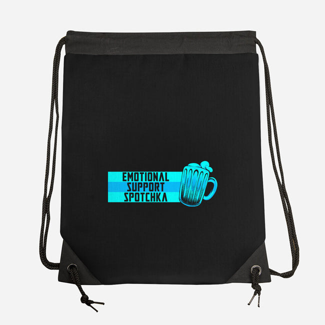 Emotional Support Spotchka-None-Drawstring-Bag-tobefonseca