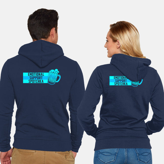 Emotional Support Spotchka-Unisex-Zip-Up-Sweatshirt-tobefonseca