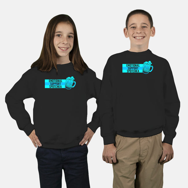 Emotional Support Spotchka-Youth-Crew Neck-Sweatshirt-tobefonseca