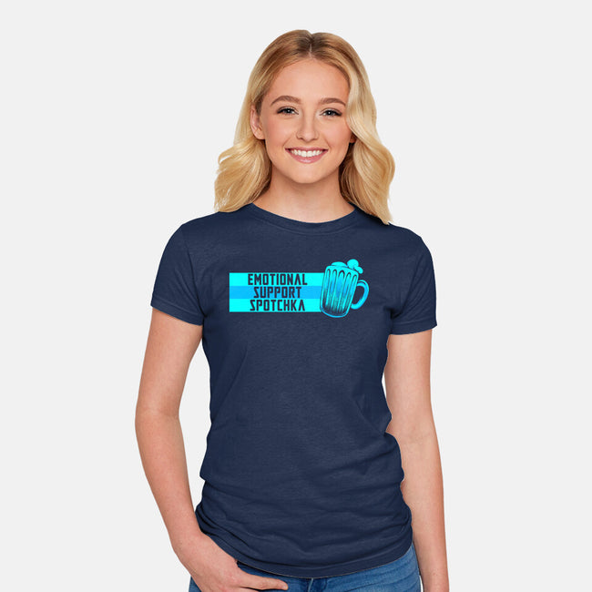 Emotional Support Spotchka-Womens-Fitted-Tee-tobefonseca