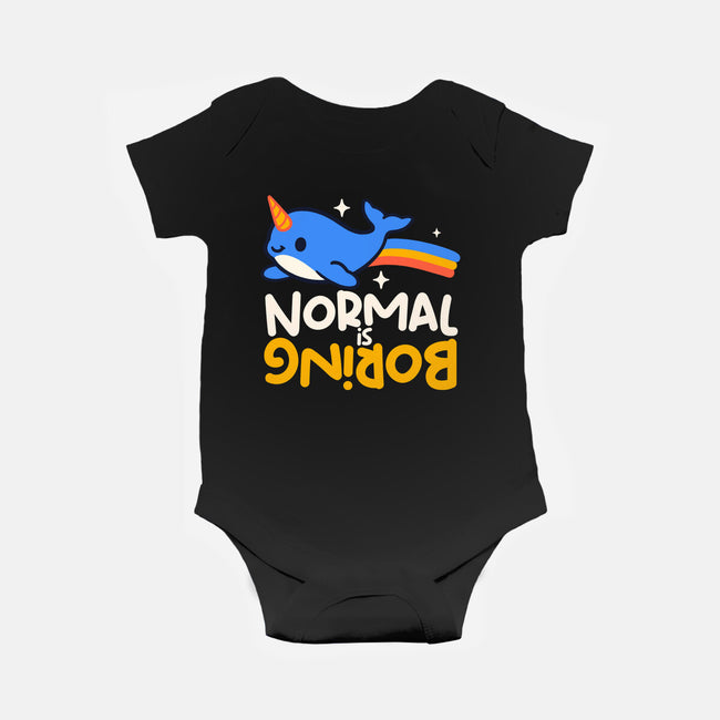 Normal Is Boring Narwhal-Baby-Basic-Onesie-NemiMakeit