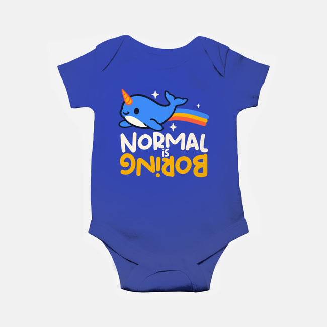 Normal Is Boring Narwhal-Baby-Basic-Onesie-NemiMakeit