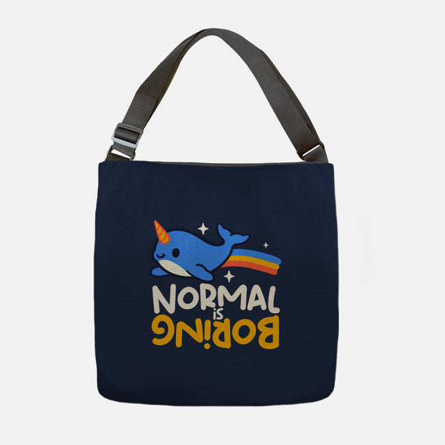 Normal Is Boring Narwhal-None-Adjustable Tote-Bag-NemiMakeit