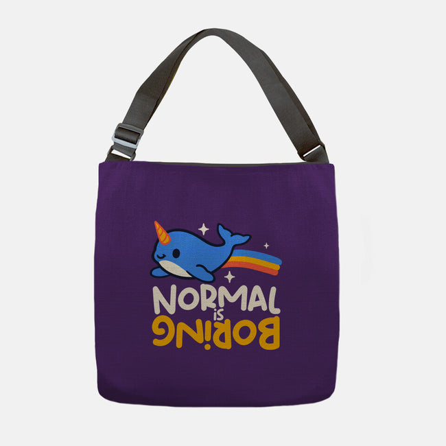 Normal Is Boring Narwhal-None-Adjustable Tote-Bag-NemiMakeit