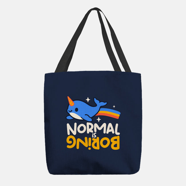 Normal Is Boring Narwhal-None-Basic Tote-Bag-NemiMakeit