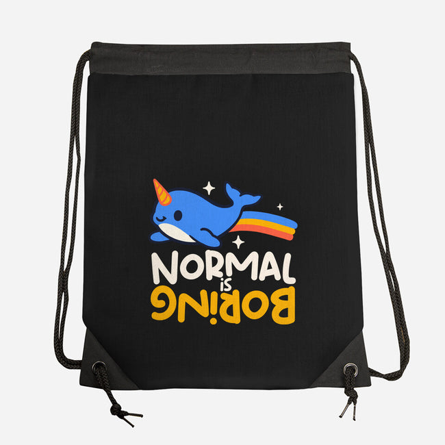 Normal Is Boring Narwhal-None-Drawstring-Bag-NemiMakeit