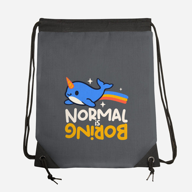 Normal Is Boring Narwhal-None-Drawstring-Bag-NemiMakeit