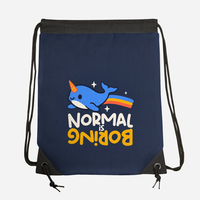 Normal Is Boring Narwhal-None-Drawstring-Bag-NemiMakeit