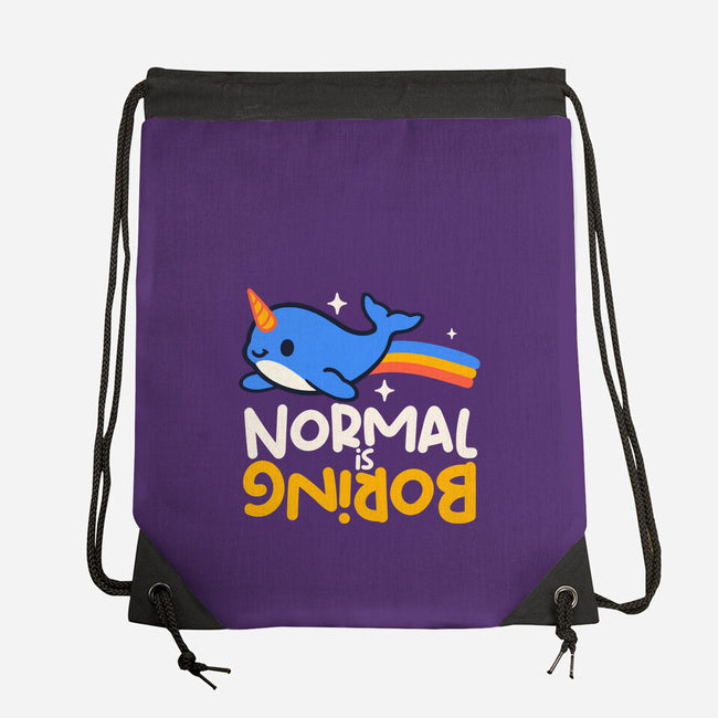 Normal Is Boring Narwhal-None-Drawstring-Bag-NemiMakeit