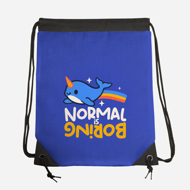 Normal Is Boring Narwhal-None-Drawstring-Bag-NemiMakeit