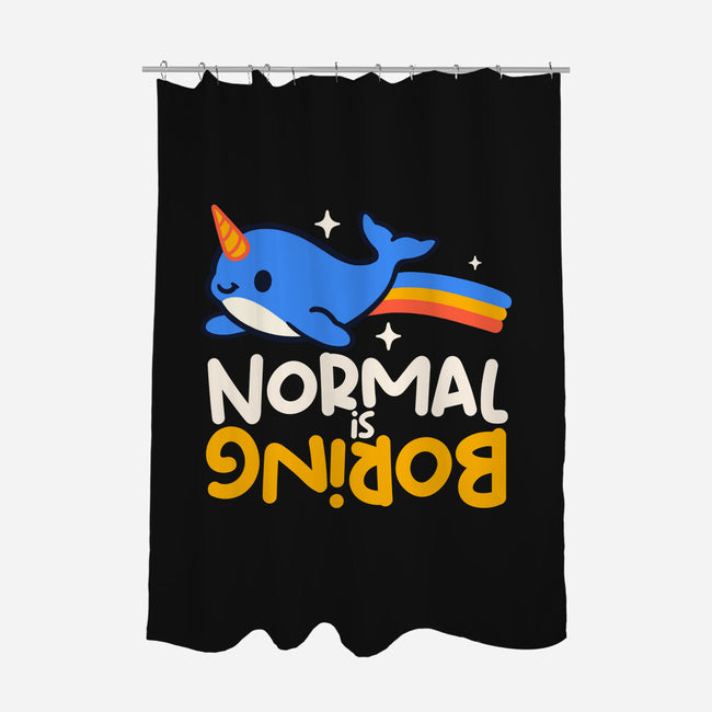 Normal Is Boring Narwhal-None-Polyester-Shower Curtain-NemiMakeit