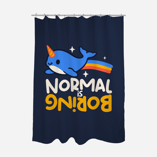 Normal Is Boring Narwhal-None-Polyester-Shower Curtain-NemiMakeit