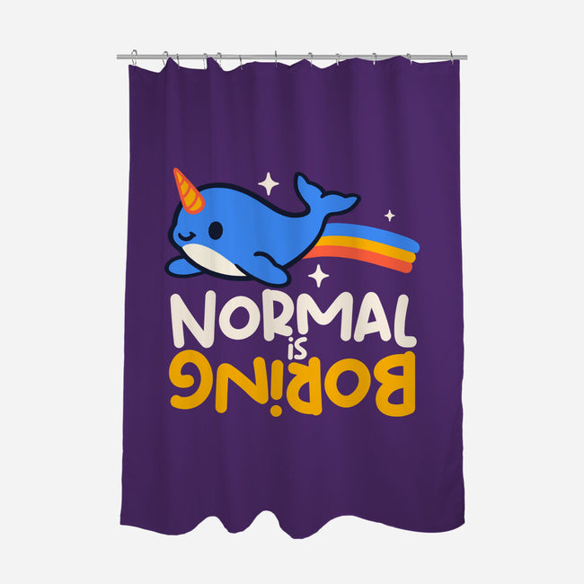 Normal Is Boring Narwhal-None-Polyester-Shower Curtain-NemiMakeit