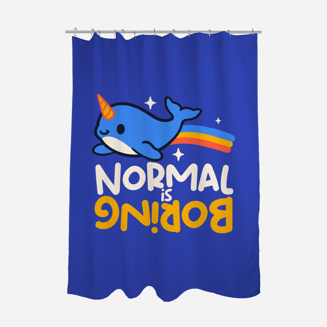 Normal Is Boring Narwhal-None-Polyester-Shower Curtain-NemiMakeit