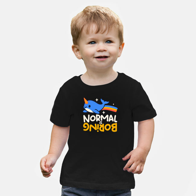 Normal Is Boring Narwhal-Baby-Basic-Tee-NemiMakeit