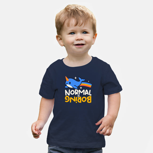 Normal Is Boring Narwhal-Baby-Basic-Tee-NemiMakeit