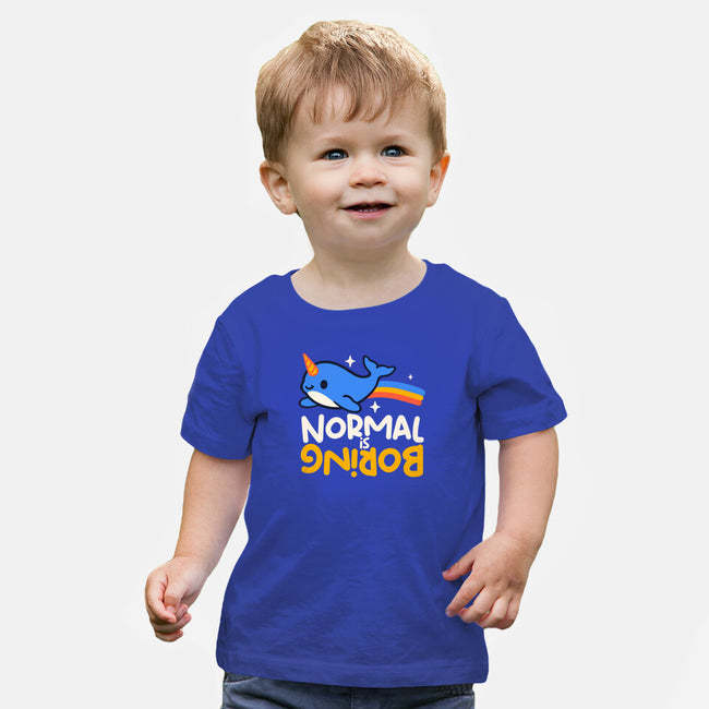 Normal Is Boring Narwhal-Baby-Basic-Tee-NemiMakeit