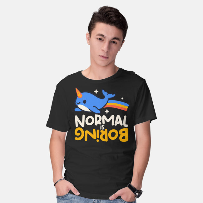 Normal Is Boring Narwhal-Mens-Basic-Tee-NemiMakeit