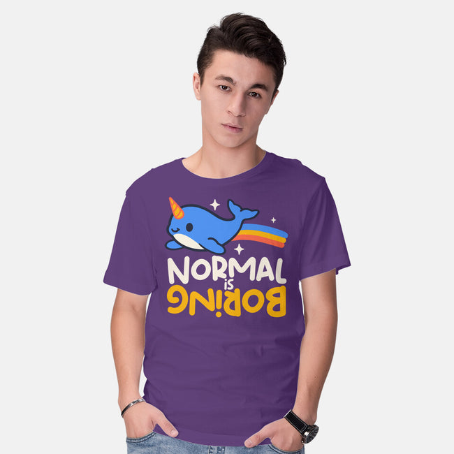 Normal Is Boring Narwhal-Mens-Basic-Tee-NemiMakeit