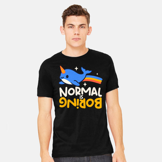 Normal Is Boring Narwhal-Mens-Heavyweight-Tee-NemiMakeit
