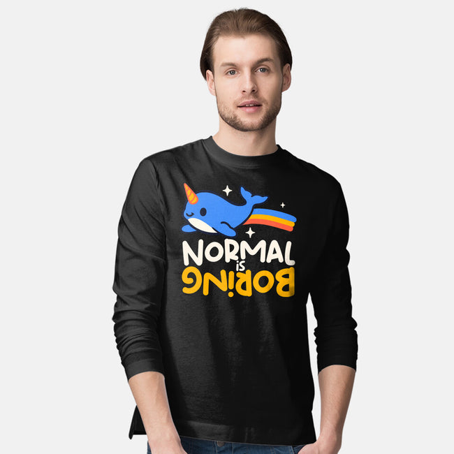 Normal Is Boring Narwhal-Mens-Long Sleeved-Tee-NemiMakeit