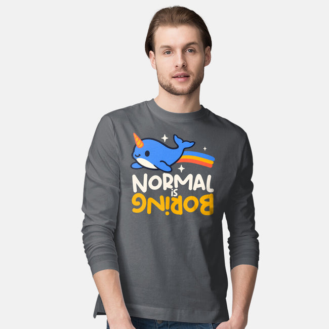 Normal Is Boring Narwhal-Mens-Long Sleeved-Tee-NemiMakeit