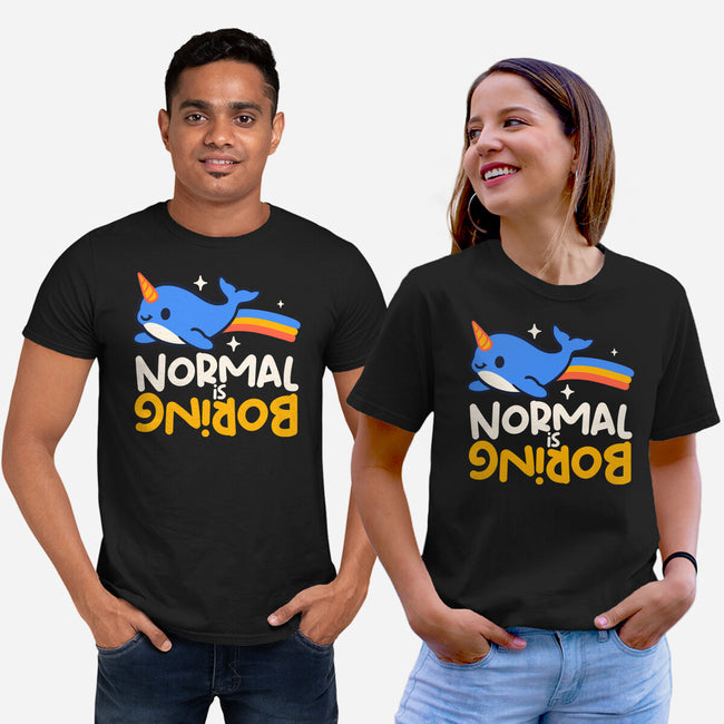 Normal Is Boring Narwhal-Unisex-Basic-Tee-NemiMakeit