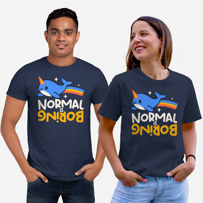 Normal Is Boring Narwhal-Unisex-Basic-Tee-NemiMakeit