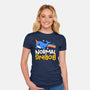 Normal Is Boring Narwhal-Womens-Fitted-Tee-NemiMakeit