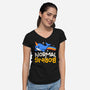 Normal Is Boring Narwhal-Womens-V-Neck-Tee-NemiMakeit