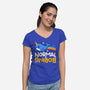 Normal Is Boring Narwhal-Womens-V-Neck-Tee-NemiMakeit