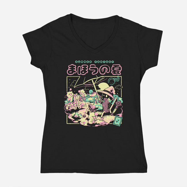 Summer Fantasy-Womens-V-Neck-Tee-Arigatees