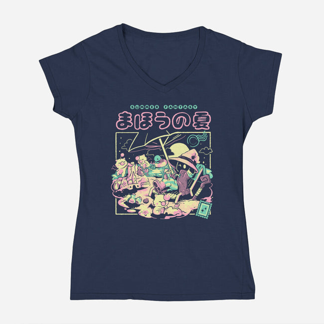 Summer Fantasy-Womens-V-Neck-Tee-Arigatees