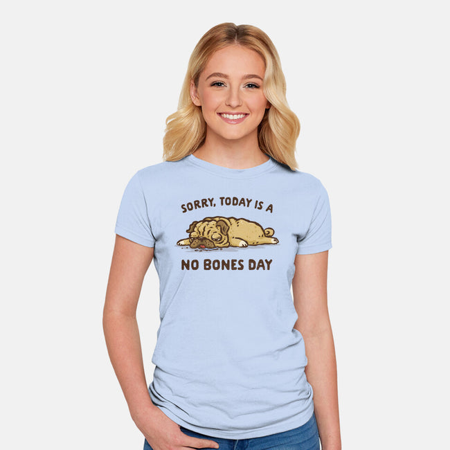 No Bones Day-Womens-Fitted-Tee-kg07